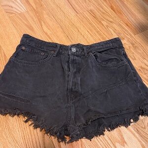 Zara Charcoal Jean Shorts